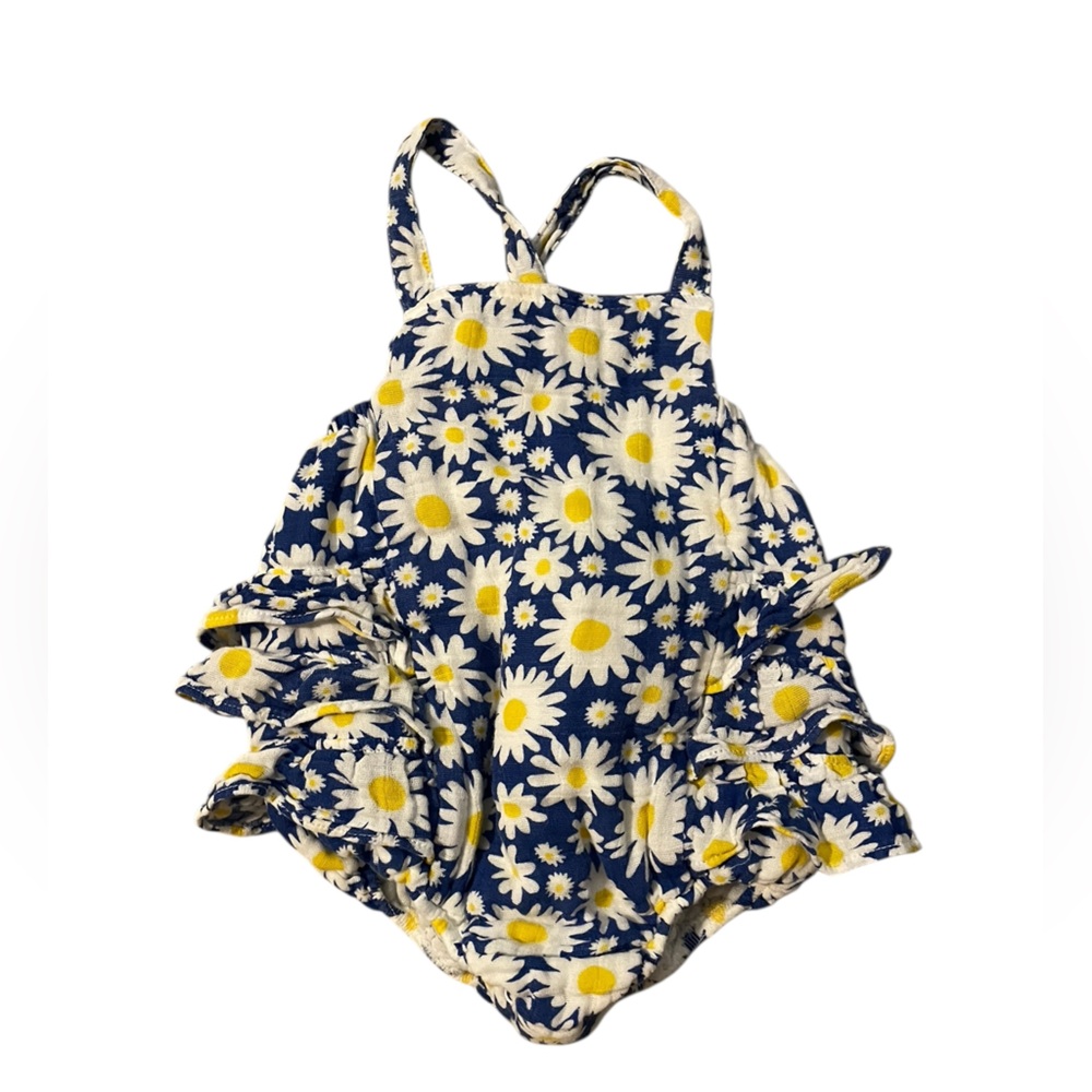 Angel Dear Daisy Bubble Romper -‎ 12 Months - Organic Cotton